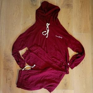 Magnolia Homebody Small Maroon Sweatsuit